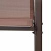 vidaXL Stackable Garden Chairs 2 pcs Brown Textilene Fabric