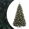 vidaXL Artificial Christmas Tree Dark Green with Bauble 180 cm
