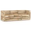 vidaXL 3-Seater Garden Sofa Green Impregnated Pinewood