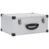vidaXL CD Case for 60 CDs Aluminium ABS Silver