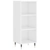 vidaXL Highboard High Gloss White 34.5x34x180 cm Engineered Wood