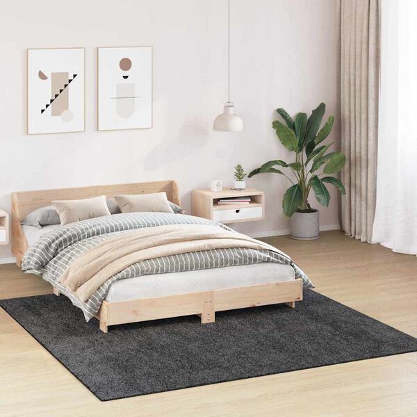 vidaXL Anti-slip Shaggy Rug Dark grey 200 x 200 cm PP