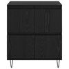 vidaXL Sideboards 2 pcs Black oak 120 x 35 x 70 cm Engineered wood