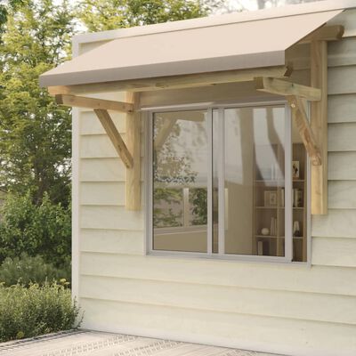 vidaXL Door Canopy 150x100x100 cm Solid Pinewood