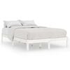 vidaXL Bed Frame without Mattress White Solid Wood Small Double