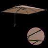vidaXL Garden Parasol Taupe 248.5 x 247.5 x 160 cm Polyester and Steel