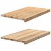vidaXL Window Sills 2 pcs Untreated 70x40x2 cm Solid Wood Oak
