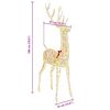 vidaXL 3D Reindeer with 250 LEDs Warm white 180 cm PET