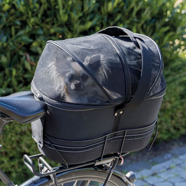 TRIXIE Rear Bicycle Basket for Pets 29x42x48 cm Black