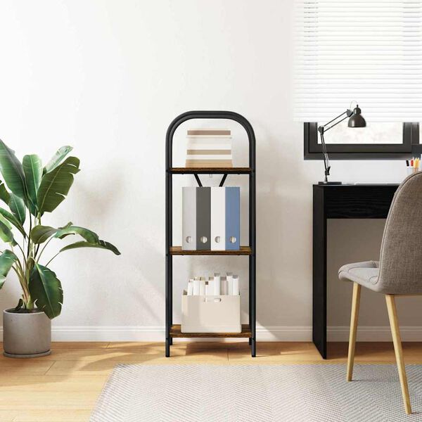 vidaXL Bookshelf Smoked oak 40 x 30 x 109 cm Engineered wood