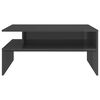 vidaXL Coffee Table High Gloss Grey 90x60x42.5 cm Engineered Wood