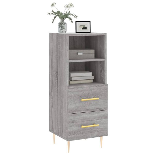 vidaXL Sideboard Grey Sonoma 34.5x34x90 cm Engineered Wood