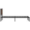 vidaXL Metal Bed Frame without Mattress Brown Oak 137x190 cm