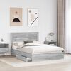 vidaXL Storage Bed Grey Sonoma 160 x 200 cm Engineered Wood