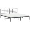 vidaXL Metal Bed Frame without Mattress with Headboard Black 183x213cm