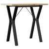 vidaXL Dining Table Y-Frame 80x50x75.5 cm Solid Wood Pine and Steel