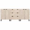 vidaXL Sideboard White Wash Finish Solid Mango Wood