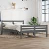 vidaXL Bed Frame without Mattress Grey Solid Wood 120x200 cm