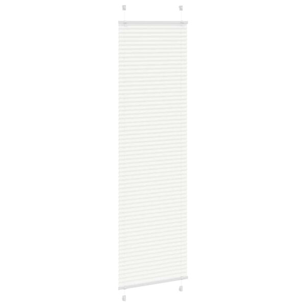 vidaXL Pleated Blind White 60x200 cm Fabric Width 59.4 cm Polyester