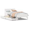 vidaXL Bed Frame without Mattress White 75x190 cm Small Single Solid Wood Pine