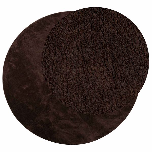 vidaXL Area Rugs Round HUARTE Brown &Oslash; 100 CM Polyester