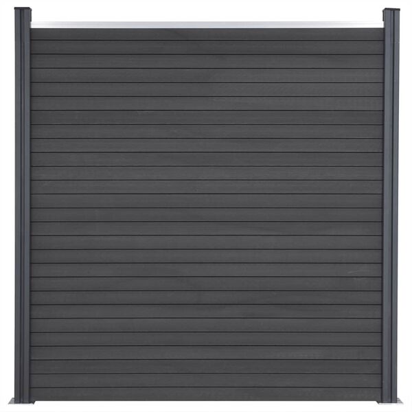 vidaXL Fence Panel Set Grey 526x186 cm WPC