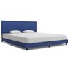 vidaXL Bed Frame without Mattress Blue Fabric 150x200 cm King Size