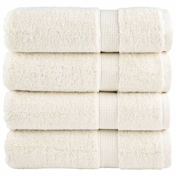 vidaXL Premium Hand Towels SOLUND 4 pcs Cream 50x100 cm 600 gsm