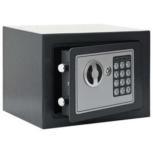 vidaXL Digital Safe with Lock Dark grey 23 x 17 x 17 cm Steel