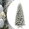 vidaXL Artificial Christmas Tree with 300 LEDs with Stand White 240 cm