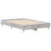 vidaXL Bed Frame No Mattress Grey Sonoma 135x190 cm Double Engineered Wood