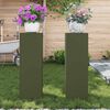 vidaXL Plant Stand 2 pcs Olive green 24 x 24 x 75 cm Steel