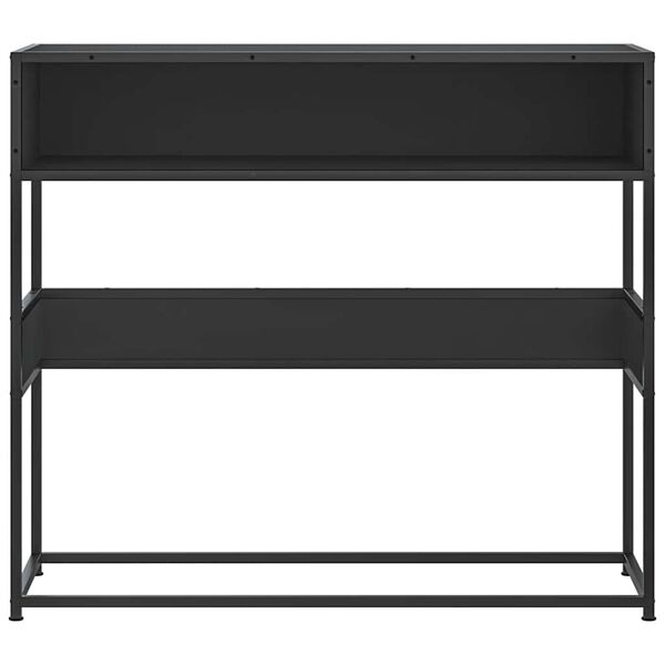 vidaXL Console Table Black 90x35x80 cm Engineered Wood