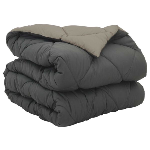 vidaXL Full Year Duvet Light Grey and Anthracite 220 x 155 cm