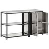 vidaXL Kitchen Storage Set with Shelf 2 pcs Silver Stainless Steel