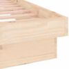 vidaXL LED Bed Frame without Mattress 140x200 cm Solid Wood