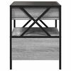 vidaXL Coffee Table with Infinity LED Grey Sonoma 40x40x51 cm