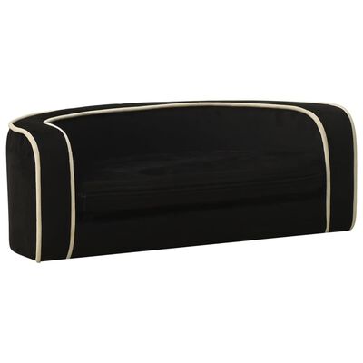 vidaXL Foldable Dog Sofa Black 73x67x26 cm Plush Washable Cushion