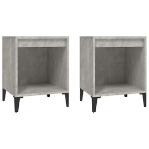 vidaXL Bedside Cabinets 2 pcs Concrete Grey 40x35x50 cm