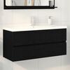 vidaXL Sink Cabinet Black oak 100 x 39 x 62 cm Engineered wood