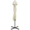 vidaXL Cantilever Garden Parasol with Double Top 250x250 cm Sand