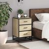 vidaXL Bedside Cabinet Sonoma Oak 40x34.5x60 cm Engineered Wood and Metal
