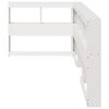 vidaXL Bookcase Headboard L-Shaped White 80 cm Solid Wood Pine