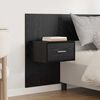 vidaXL Headboard with Cabinet 3 pcs Black Oak Engineered Wood