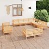 vidaXL 11 Piece Garden Lounge Set Solid Wood Pine