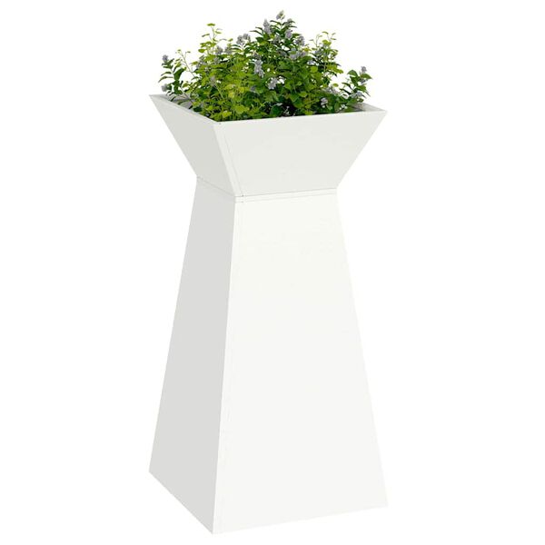 vidaXL Pillar Planter White 35 x 35 x 73 cm