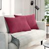 vidaXL Sofa Pillows 2 pcs Wine Red 70 x 50 cm Corduroy Fabric