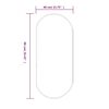 vidaXL Wall Mirror Silver 90x40 cm Oval