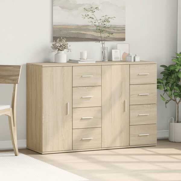 vidaXL Sideboards 2 pcs Sonoma Oak 59x39x80 cm Engineered Wood