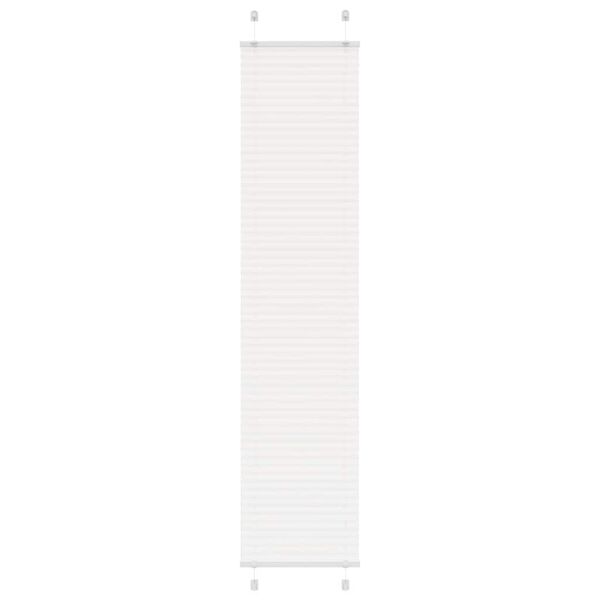 vidaXL Pleated Blind White 50x200 cm Fabric Width 49.4 cm Polyester